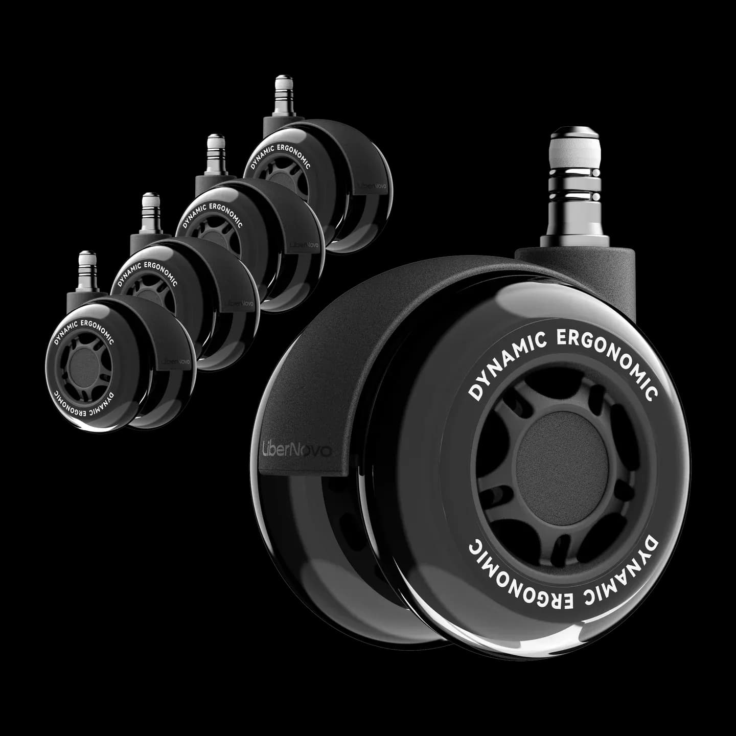 Двойные резиновые колёса LiberNovo Dual Rubber Chair Wheels